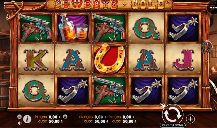 Tìm hiểu cách chơi Cowboys Gold Slot với tỷ lệ thưởng