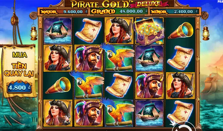 Hướng dẫn cách chơi Pirate Gold Deluxe Slot tại
